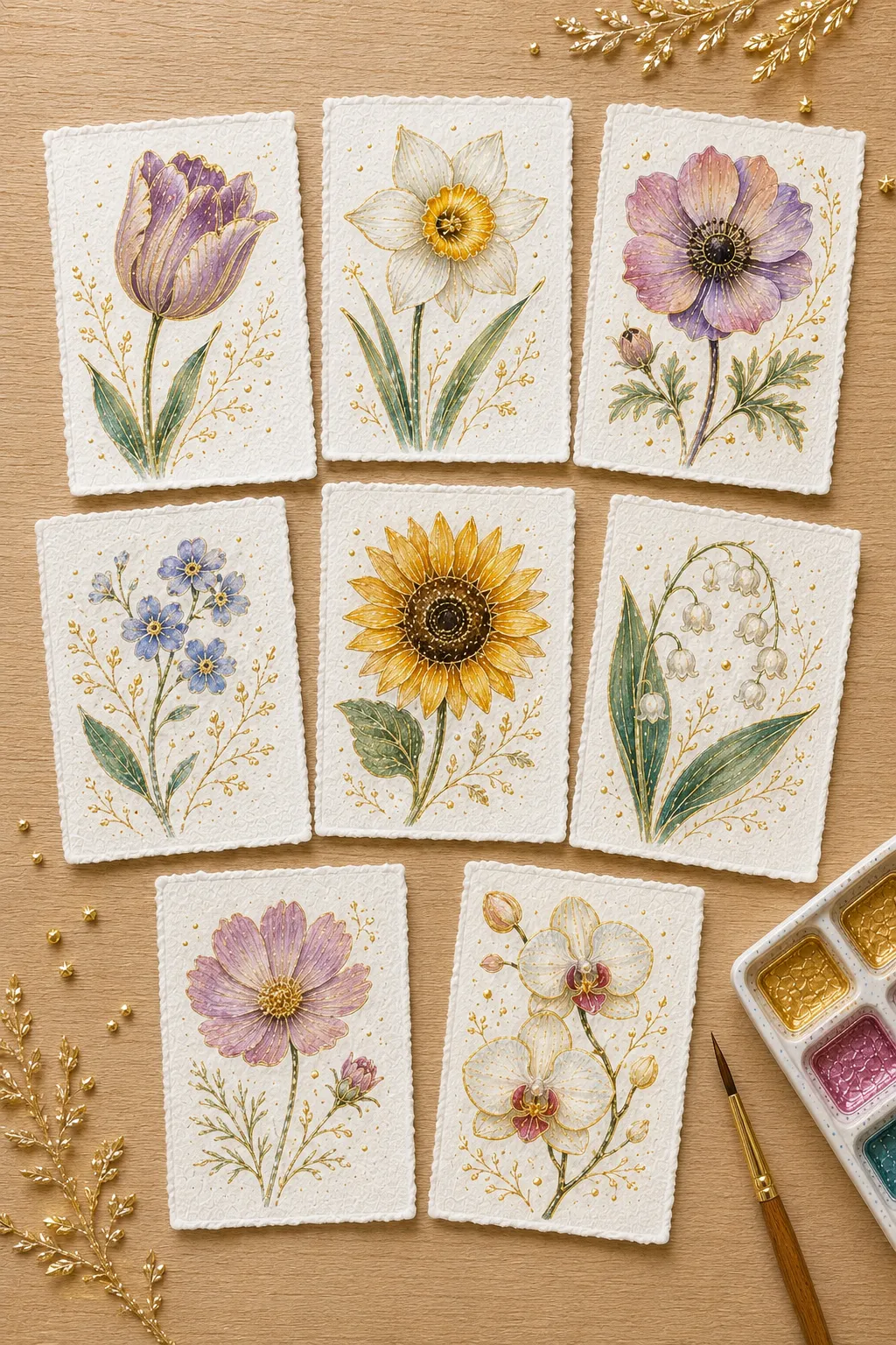 Exclusive Bonus: 7-day mini metallic flower challenge