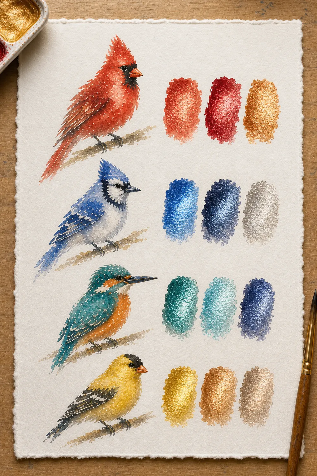 Bonus 1: Metallic bird color pairing guide